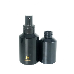 15g 30g 50g 100g 15ml 30ml 60ml 100ml 120ml 200ml Glass Round Oblique Shoulder Black clear Slant Cream Jars <b>Spray</b> Lotion Bottle - Product Image 2