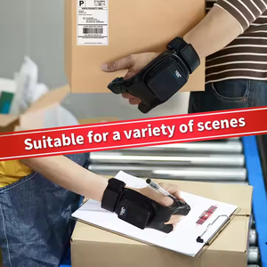 Nouvel arrivage JR Scanner de codes à barres portable, Bluetooth 2D Déclencheur de doigt <span class=keywords><strong>Lecteur</strong></span> de codes à barres sans fil Inventaire - Product Image 1