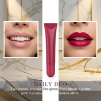 Ensemble de 4 gloss à lèvres liquides halal et végétaliens, longue tenue, hydratant, imperméable, format voyage, 10 ml chacun, kit de maquillage non collant pour femmes