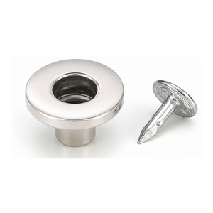 Boutons ronds en métal argenté pour jeans, rivets en acier inoxydable poli pour denim, attaches en acier inoxydable - Product Image 1