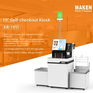 Android 19 Zoll Self Payment Kiosk Touchscreen Kasse automat isierte Supermarkt Self Checkout Kiosk Maschine