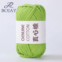 Fil à tricoter Bojay 50g en coton véritable (68% coton, 32% nylon) pour sacs tissés à la main, tresses tubulaires et crochet épais
