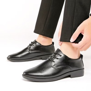 Zapatos de vestir de cuero de caballero británico de estilo de moda, zapatos transpirables casuales para el mejor hombre en una boda - Product Image 2