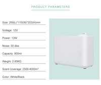 Humidificador de Aire con Proyector Eléctrico, Difusor de Aroma, Difusor de Aceites Esenciales