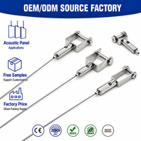 XINRONG Meilleures ventes Kit de suspension réglable avec pince à câble en laiton pour l'installation de panneaux d'insonorisation intérieurs anti-reflet