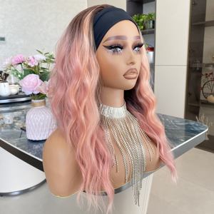 Pelucas de Encaje Frontal de Fibra Sintética de 22 Pulgadas, Ondas Largas, Color Rosa Melocotón Múltiple, Resistentes al Calor, Nueva Moda Premium 2026 - Product Image 2