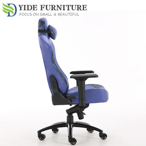 <span class=keywords><strong>Chaise</strong></span> de jeu ergonomique avec accoudoirs 4D, couleur bleue, pour poste de travail et laboratoire informatique, nouveau design, avec roulettes - Product Image 4