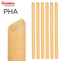 PHA Paille en fibre de canne à sucre pailles dégradables domestiques pailles compostables à base de plantes
