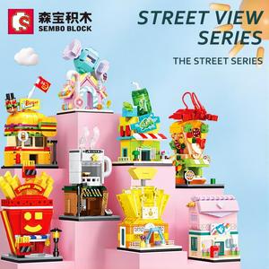 SEMBO <span class=keywords><strong>BLOCK</strong></span> 601530-601537 100 + Sản Phẩm Bộ Khối Lắp Ráp Giáo Dục Cho Nhà Nghỉ Đường Phố Đồ Chơi Bằng Nhựa - Product Image 2