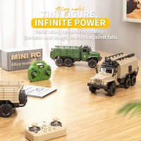 Camion militaire électrique à six roues en plastique moulé sous pression, véhicule de commande tout-terrain télécommandé pour enfants