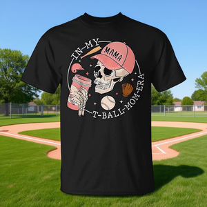 Camiseta de béisbol para mujer con estampado de esqueleto de la marca In My T-Ball Mom Era - Product Image 3