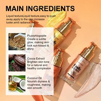 Marque privée Vegan Maquillage Autobronzant Étanche Bronzant Surligneur Shimmer Visage Brille Brillant Luminizer Corps Paillettes Liquide