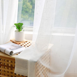 Innermor Voile Faux Tende di Lino per la Camera Da Letto Bianco Tende Ready Made Filato di Colore <span class=keywords><strong>Oro</strong></span> <span class=keywords><strong>e</strong></span> Argento per Soggiorno Bianco hotel - Product Image 2