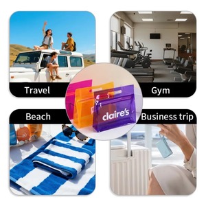 Customized Travel Pvc Transparent <b>Ziplock</b> <b>Bag</b> Folding Portable Portable Pvc Cosmetic Storage <b>Bag</b> - Product Image 6