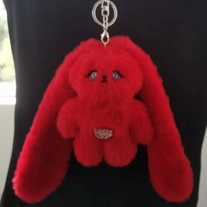 DIDLE Figura <span class=keywords><strong>de</strong></span> Animal Song Yiqi Solo, Muñeco <span class=keywords><strong>de</strong></span> Conejo Rojo, Colgante para Bolso, Llavero <span class=keywords><strong>de</strong></span> Peluche, Conejito Relleno <span class=keywords><strong>de</strong></span> Algodón PP, 15cm - Product Image 4