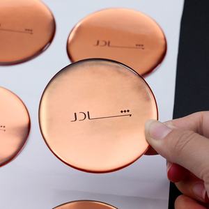 ملصقات إيبوكسي ثلاثية الأبعاد دائرية مع طباعة هولوغرام وشعار مخصص بتصميم ملون على شكل وردة - Product Image 5