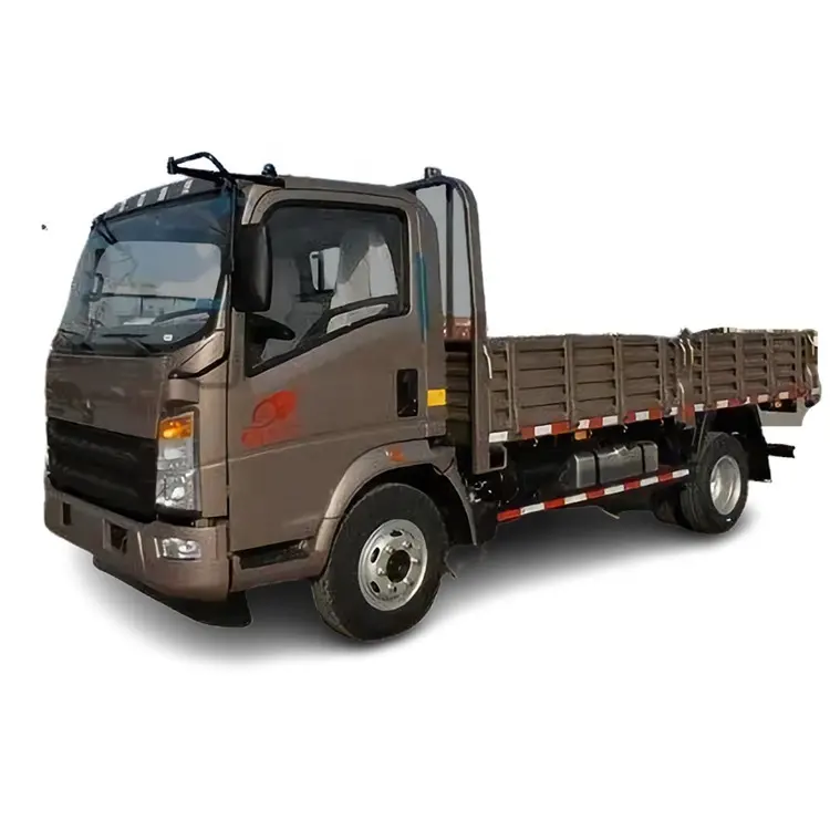 Howo Vrachtwagen Truck Prijs Merk 4.2M 4X2 4X4 Cargo Tray Body Dieselmotor Bruto Verkoop transmissie Gewicht Oorsprong Sino Van Carrying