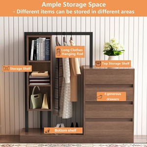 Armario de Dormitorio de Madera de Diseño Moderno y Simple, Armario de MDF Duradero para Muebles de Hogar, Armario Económico para Sala de Estar - Product Image 6