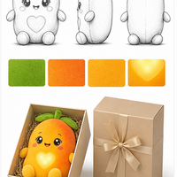 Porte-clés Peluche Mignon IA Mango en Polyester Doux avec Oreilles Mobiles – Idéal pour Enfants et Adultes, Cadeau de Fête