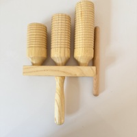Instruments de musique Orff, jouets pour enfants, jouets de percussion préscolaire, claquettes en bois rainurées, tube à 3 tons, jouets éducatifs