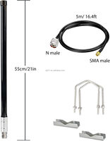 Antenne d'aviation ADS-B 1090 MHz 978 MHz Flightaware 6 dBi avec câble de 5 m pour récepteur ADS-B de l'aviation RTL SDR Software Radio