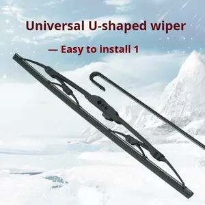 Escobilla Limpiaparabrisas Metálica Convencional, Estándar IATF 16949, Goma de Grafito Silenciosa y Duradera, Marco de Hierro, Gancho Universal en U para <span class=keywords><strong>VW</strong></span>, Jetta, Polo - Product Image 3