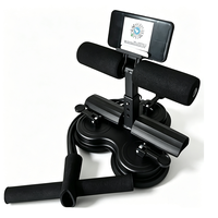 Support de stabilisation à trois ventouses en acier pour abdominaux et pompes, idéal pour le fitness à domicile