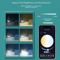 A19 2.4G Télécommande RGBCW AC110V E26 Globe LED Dimmable avec Contrôle Mobile Tuya Ra80 CCTRGB Certifié ETL/FCC