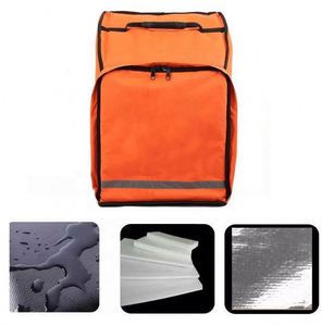 Insulated Pizza Delivery <b>Backpack</b> PE Foam Aluminium Foil Tarpaulin PVC 600D 40x40x50cm Black/Pantone Colors Custom Food Grade - Product Image 3