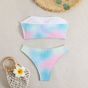 Fabricants de maillots de bain bikini de luxe sur mesure pour femmes, de marque de créateur, à col en V, pour femmes matures à forte poitrine, ensemble bikini noir - Product Image 2