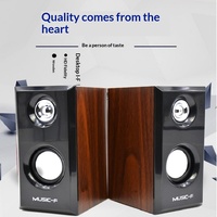 Altavoz USB con Cable para Computadora Q-D-09T de 2.0 Canales, Mini Barra de Sonido Hi-Fi para Computadora Portátil, PC de Escritorio y Oficina en Casa