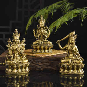 Cuivre <span class=keywords><strong>Bouddha</strong></span> Statue Résine Ornements Décoration de La Maison Debout <span class=keywords><strong>Bouddha</strong></span> Assis <span class=keywords><strong>Bouddha</strong></span> Entrée Zen Ornements Décoration - Product Image 5