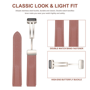 <span class=keywords><strong>Bracelet</strong></span> de montre intelligente à boucle magnétique en <span class=keywords><strong>cuir</strong></span> de luxe 20mm 22mm pour <span class=keywords><strong>Samsung</strong></span> <span class=keywords><strong>Galaxy</strong></span> <span class=keywords><strong>Watch</strong></span> 4/5 Pro Strap <span class=keywords><strong>Active</strong></span> <span class=keywords><strong>Watch</strong></span> <span class=keywords><strong>Bracelet</strong></span> - Product Image 3