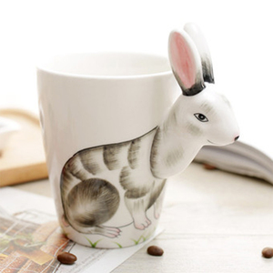 Mug à café en céramique créatif avec poignée en forme de coq 3D, peint à la main, tasse en céramique pour les amoureux des animaux, cadeau - Product Image 2