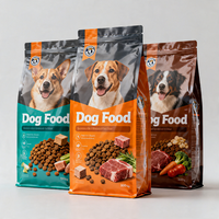 Sacs refermables personnalisés avec fermeture éclair pour animaux de compagnie, sachets en plastique pour aliments pour chiens et chats, emballage alimentaire pour animaux