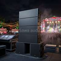 Enceintes de scène professionnelles WPL Line Array à double haut-parleur de 12 pouces, 3 voies, en bois contreplaqué
