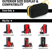 Étui de protection rigide en EVA noir et jaune pour batteries externes, démarreurs de secours et chargeurs – Pochette de rangement de qualité usine