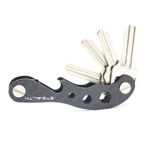 Wsnbwye Logo <span class=keywords><strong>Porte</strong></span>-<span class=keywords><strong>clés</strong></span> en fibre de carbone <span class=keywords><strong>Porte</strong></span>-<span class=keywords><strong>clés</strong></span> <span class=keywords><strong>design</strong></span> d'entreprise Organisateur de <span class=keywords><strong>clés</strong></span> murales intelligent compact Choix noir de mode - Product Image 2