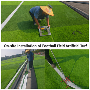 <span class=keywords><strong>Terrain</strong></span> de sport extérieur, gazon artificiel de football en PE de 50 mm, absorption des chocs, qualité sportive, monofilament, gazon synthétique pour le football - Product Image 6