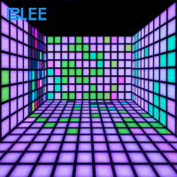 Parquet de danse LED interactif sensible BLEE pour intérieur, jeu de sol multijoueur à grille LED avec contrôleur
