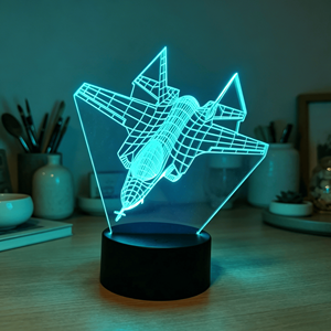 7 Kinds of Color Changing Airplane Acrylic 3d Led <b>Lights</b> <b>for</b> Children's Birthday Gift - Product Image 3