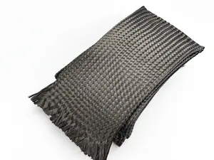 Good Quality Chemical Resistance Heat Resistant Carbon Fiber Braided Sleeve For Metallurgy