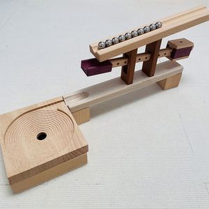 Circuit de Billes en Bois : Ensemble de Piste Enroulante pour Jeu de Course de Billes, Labyrinthe pour Enfants, Cadeau Artisanat en Bois - Product Image 3