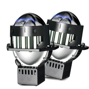 ODM araç aydınlatma sistemi, LED projektör çift lazer Lens Faros Faro LED yüksek düşük ışın 140W Luz projektör Turboes araba Led farlar