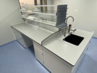 Table de laboratoire en plastique médical pharmaceutique, table de travail en métal, mobilier de laboratoire universitaire