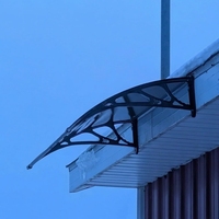 Auvent professionnel personnalisé léger et robuste en polycarbonate, résistant aux UV, installation rapide, imperméable pour restaurant, terrasse