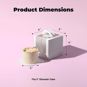 Caja de Embalaje para Pasteles con Ventana, Portátil, de Cartón Corrugado Kraft, con Cierre Magnético, Impermeable, Reutilizable, Impresa Personalizada, para Panadería y Cumpleaños - Product Image 2