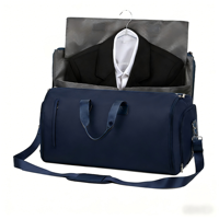 Sac de voyage Cargo souple, léger, matelassé, brodé, personnalisé, en nylon, avec fermeture éclair, imperméable, durable, séparation sec/humide, 36-55L