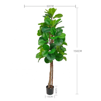 OH ARTS Faux Ficus Lyrata, Arbre Artificiel Bonsaï, Ficus Lyrata Artificiel, Arbre de Figuier d'Intérieur, Produits pour Jardin et Serre