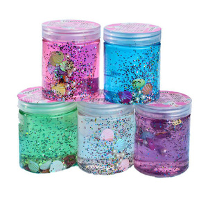 Kit de slime scintillant unisexe OEM ODM, nouveauté, slime transparent extensible avec breloques DIY étincelantes, pâte à modeler et slime pour le jeu des enfants - Product Image 1